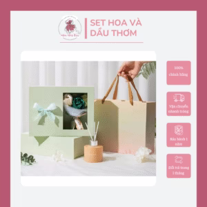 Set Quà Tặng Tinh Dầu Khuếch Tán Hoa Lụa Cao Cấp – Hộp Quà Sang Trọng, Thanh Lịch, Quà Biếu Ý Nghĩa