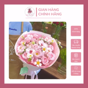 Bó Hoa Sáp Hồng Ngọt Ngào
