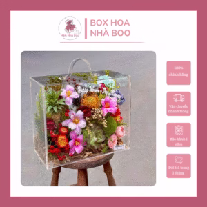BOX HOA RỰC RỠ NHIỆT ĐỚI – HẺM NHÀ BOO | HỘP HOA HANDMADE SANG TRỌNG