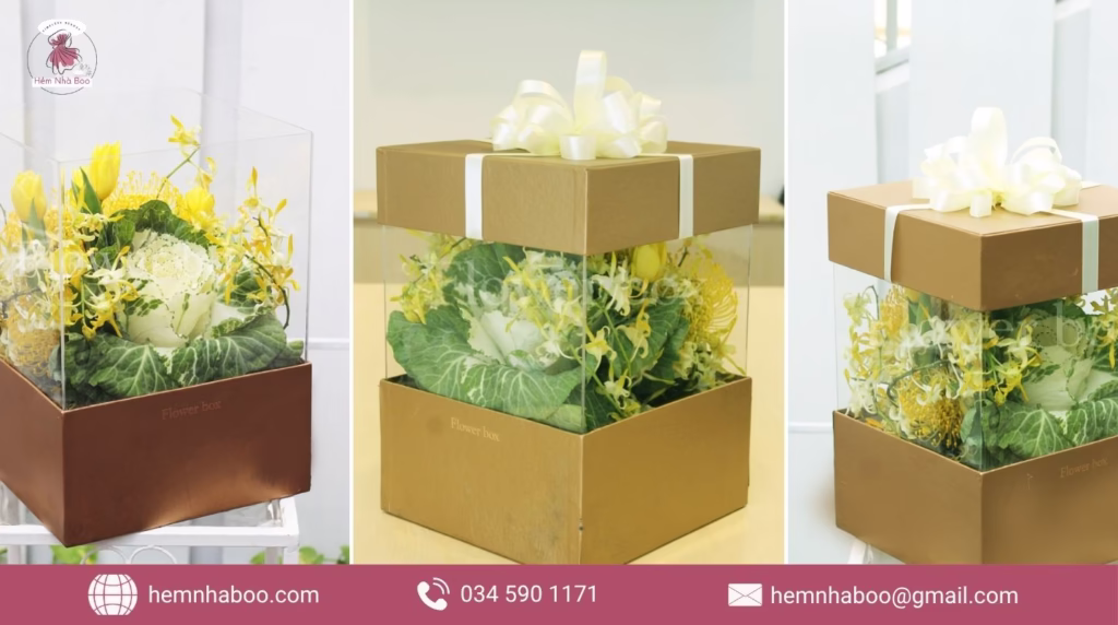 Hướng dẫn chọn và bảo quản box hoa trong suốt
