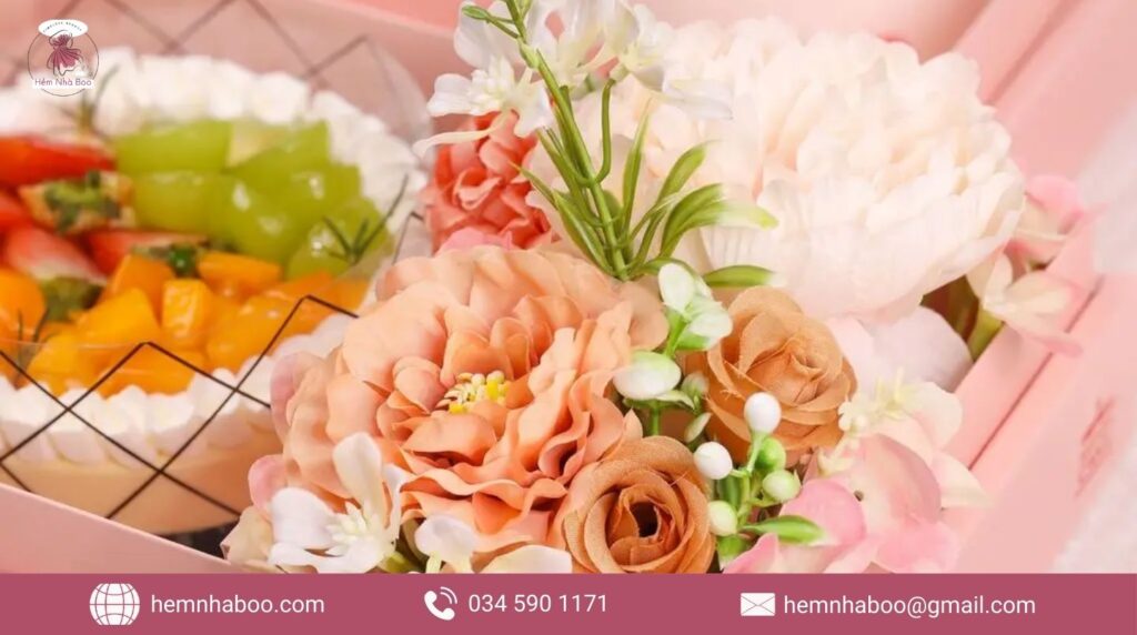 Gợi ý chọn box hoa và bánh tinh tế