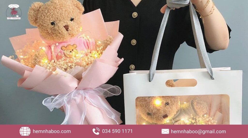 Gấu bông bông hoa – món quà tinh tế dành cho mọi dịp