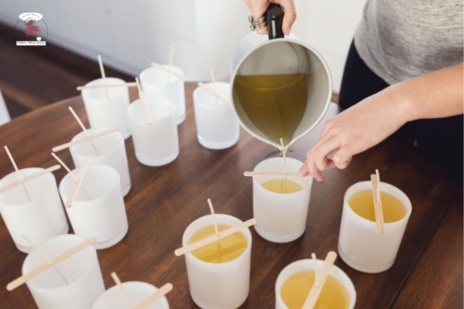 Các bước thực hiện cách làm nến thơm không khói
