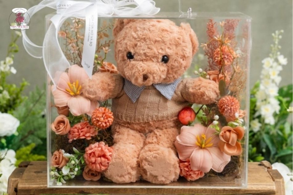 Cách chọn box hoa gấu phù hợp từng dịp tặng quà